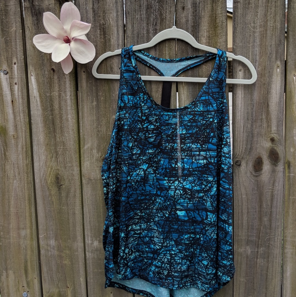 Old Navy Athletic Shirt Blue and Black Size XL